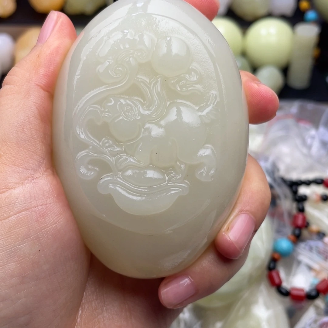 石材醉**?天然古青手把件