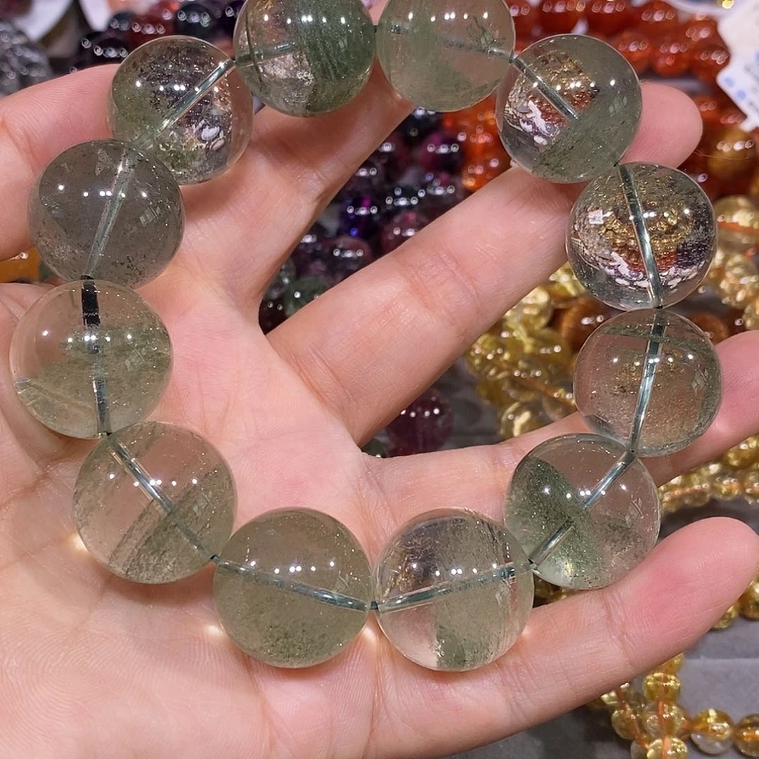未镶嵌手链水晶绿幽灵20