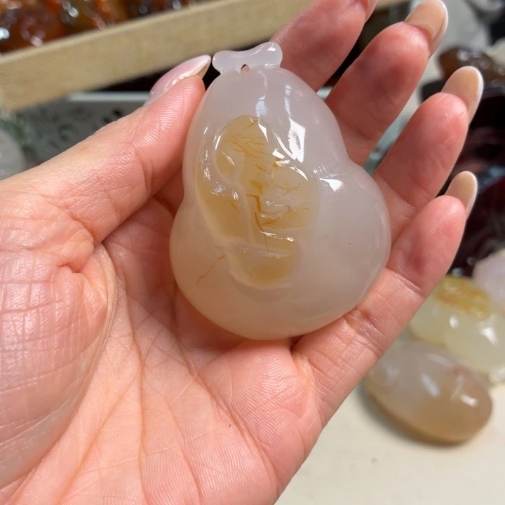 玛瑙/玉髓未镶嵌吊坠(不含链)