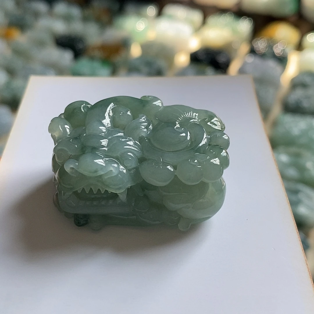 石***悔翡翠未镶嵌颈饰天然翡翠貔貅吊坠