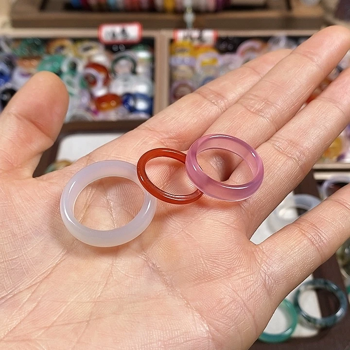 玛瑙/玉髓戒指未镶嵌秋*合