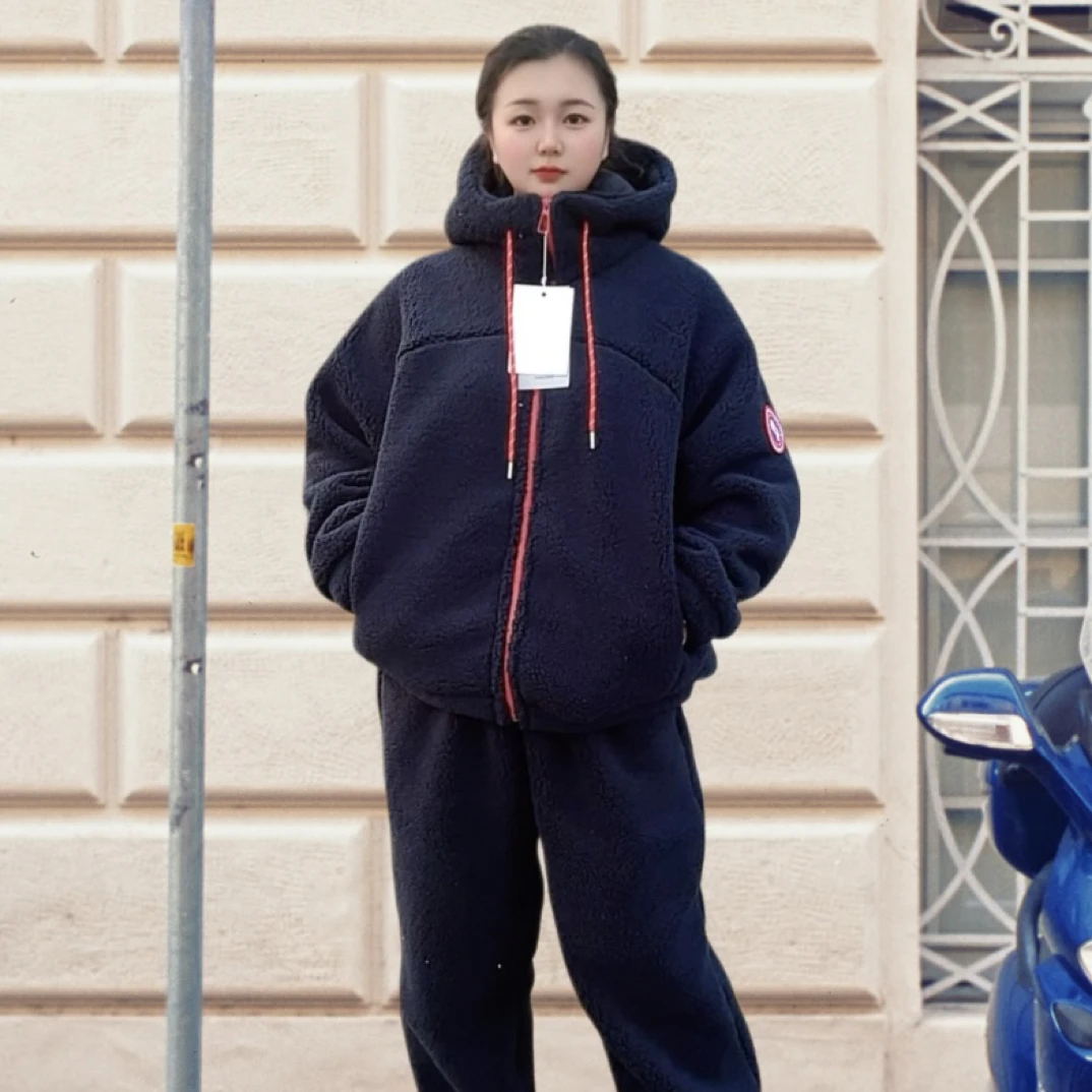 （-15℃)极寒加绒加厚连帽防风保暖可外穿家居服冬季男女同款睡衣