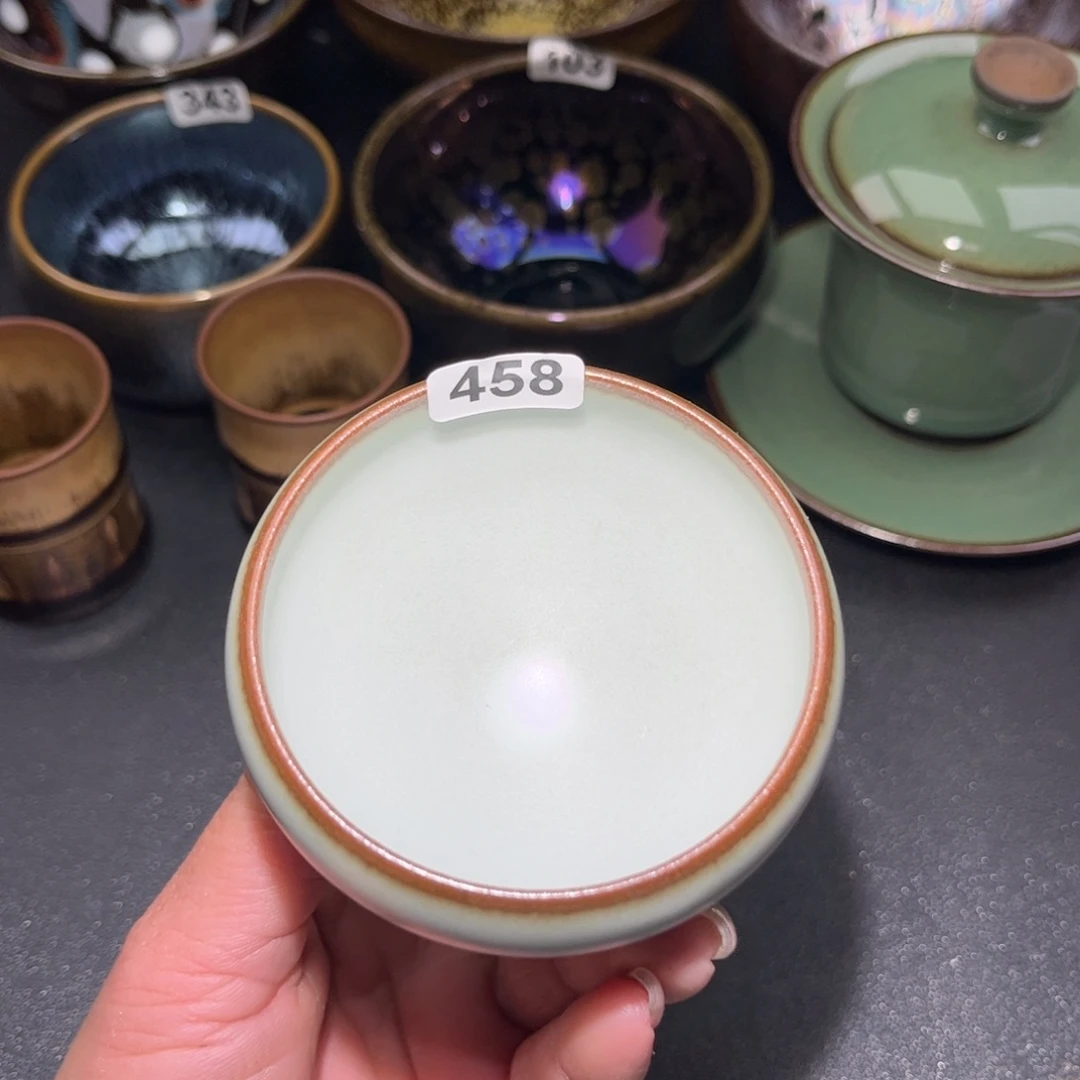 茶盏458 建盏单盏放大漏……