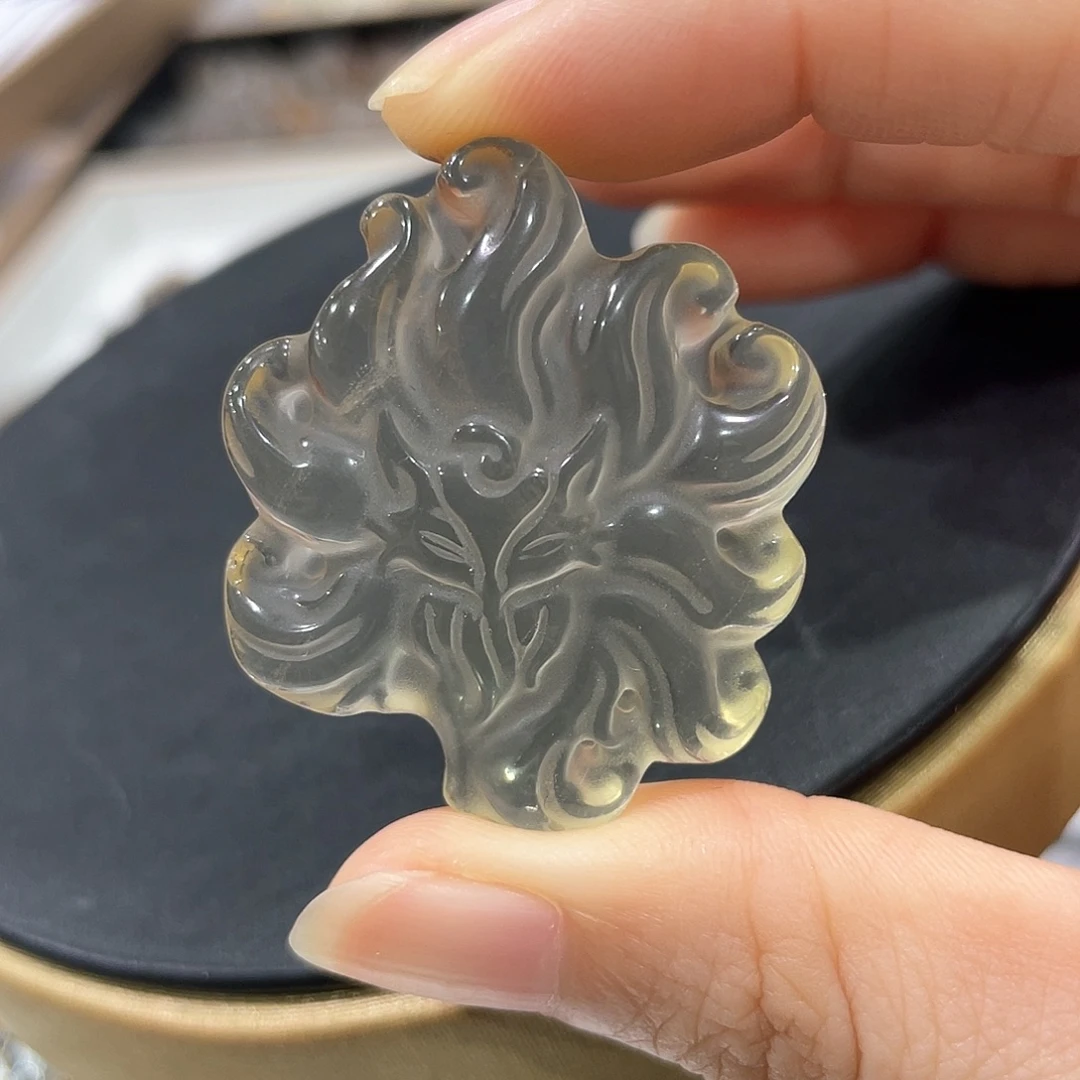 水晶未镶嵌珠宝半成品九尾