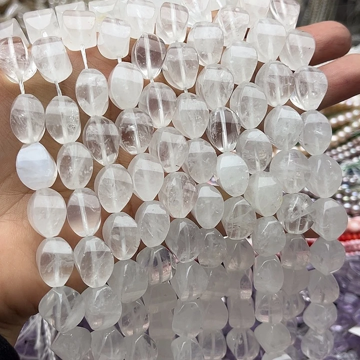 玛瑙/玉髓未镶嵌珠宝半成品一条10mm左右白阿善扭扭珠