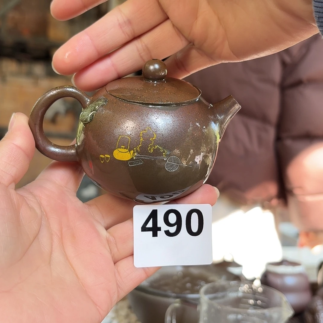 坭兴陶纯柴烧原矿泥料纯手工壶120毫升