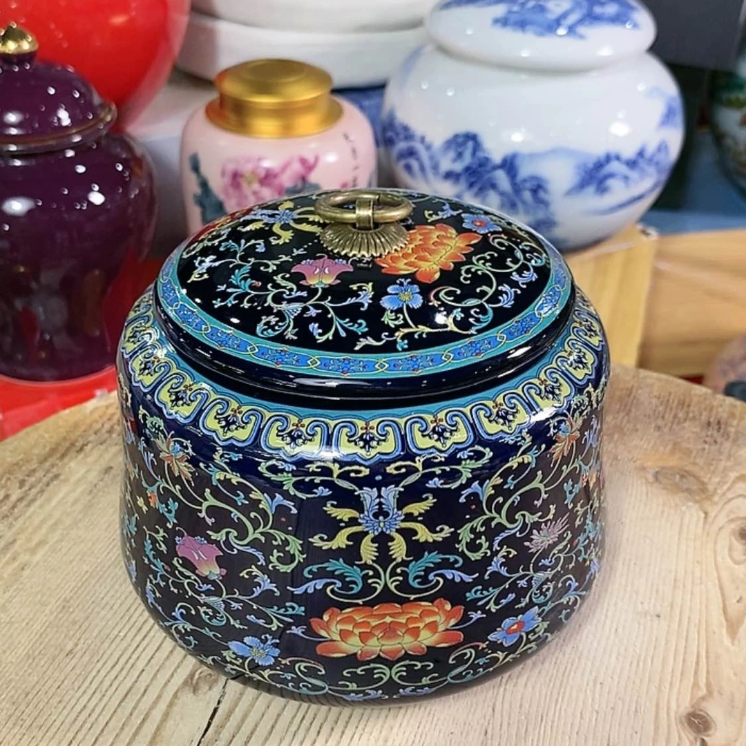 【闪购商品】瓷片陶瓷茶叶罐密封罐