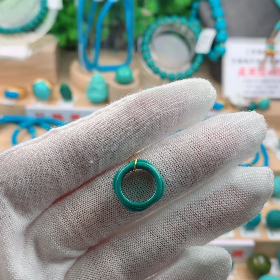 绿松石未镶嵌配饰13.8-10.0