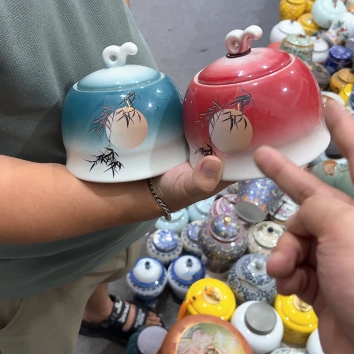 瑕疵福利品陶瓷茶叶罐介意勿拍