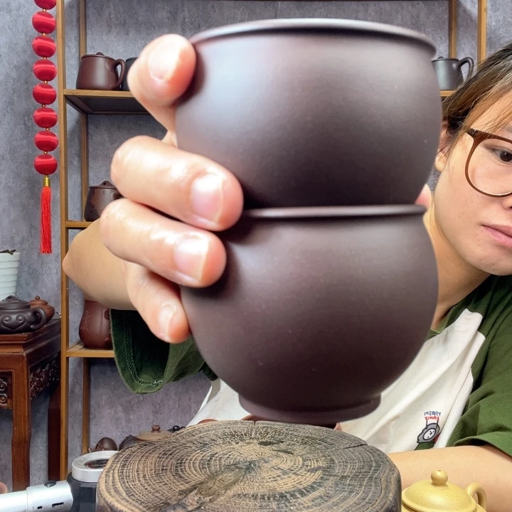 茶杯紫砂原矿紫砂杯