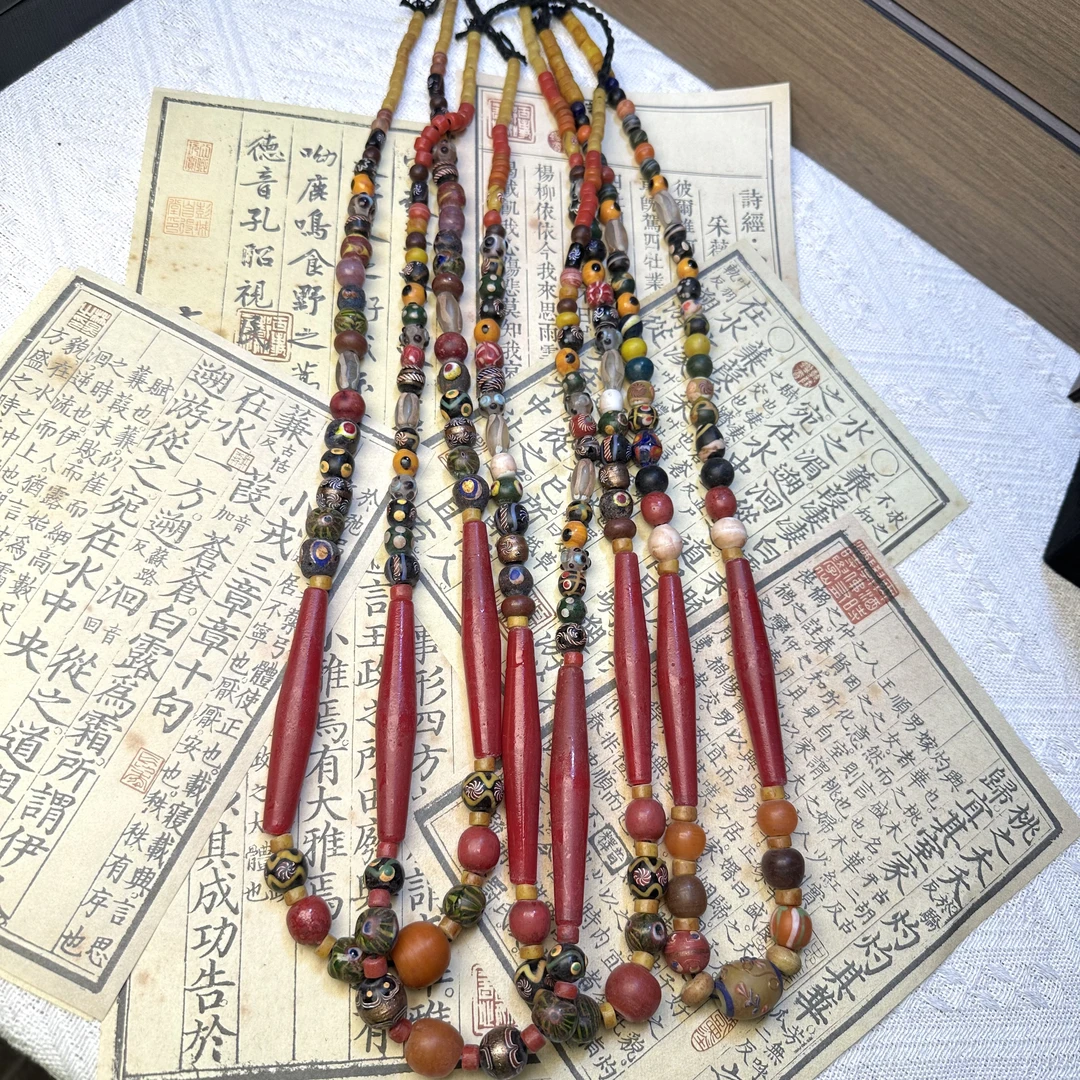 进口小众时尚彩色民族风老套链一条