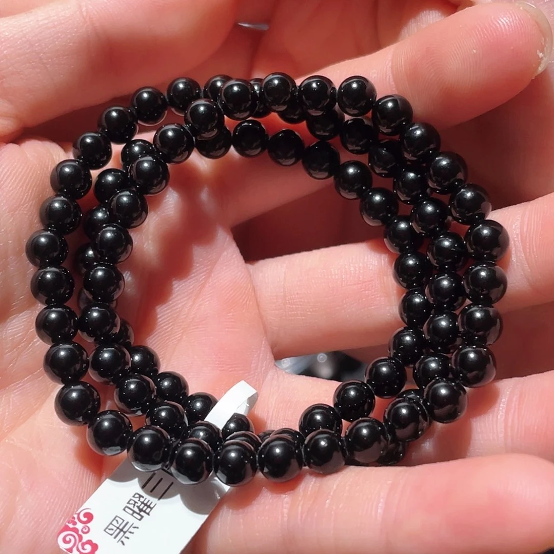黑曜岩手链未镶嵌微**巷