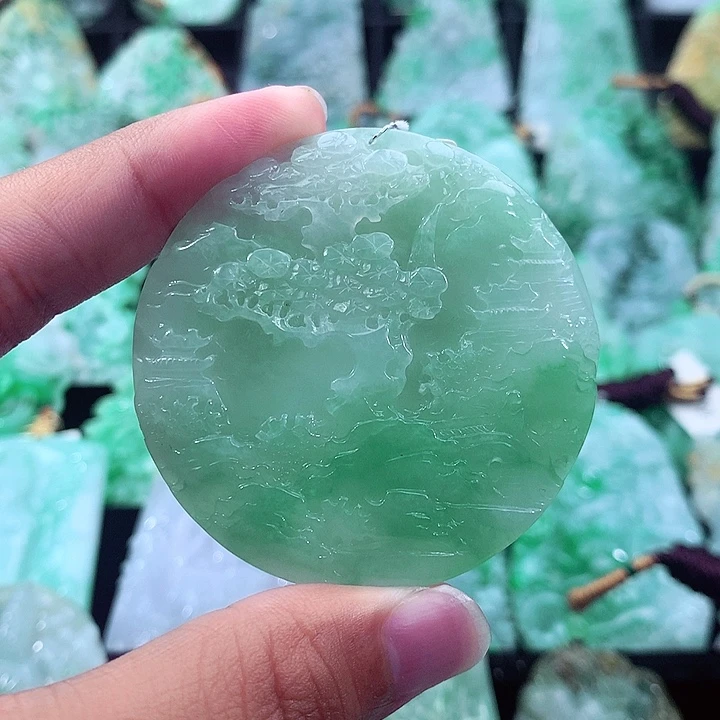 翡翠未镶嵌吊坠(不含链)