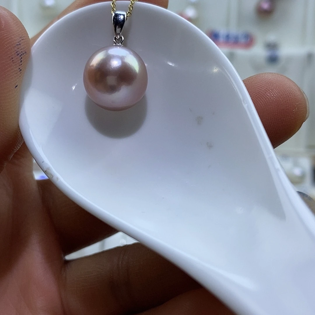 银S925镶嵌淡水珍珠吊坠(赠链)