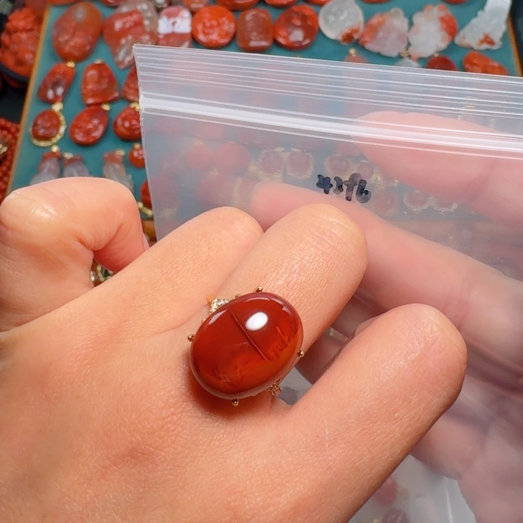 南红玛瑙南红银S925镶嵌