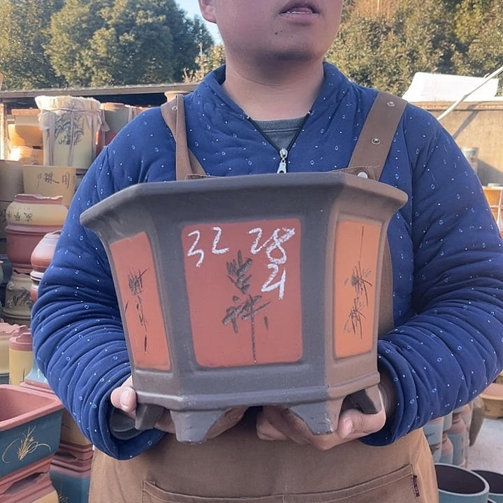 紫砂紫砂花盆盆栽