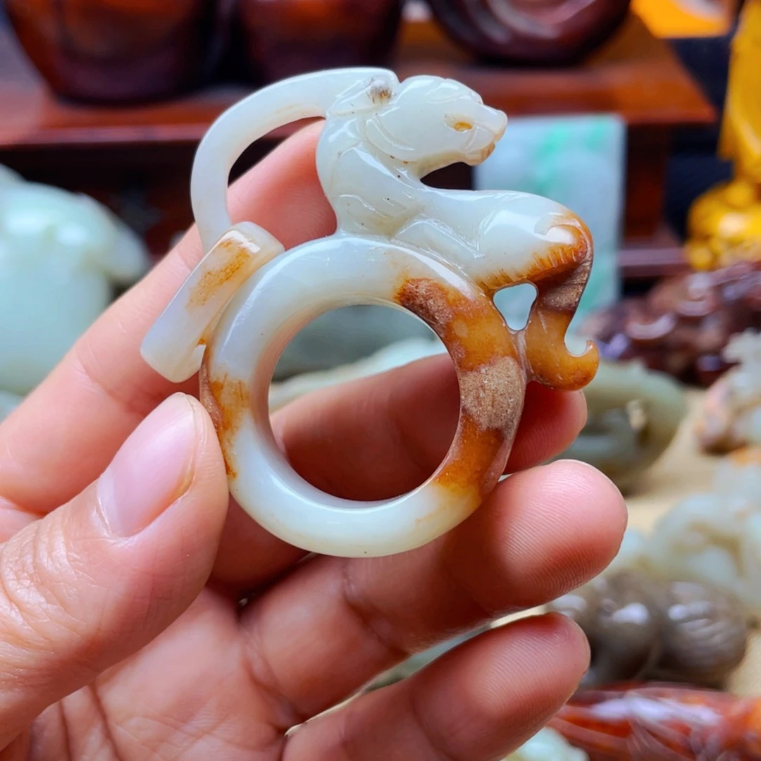 白玉菩提吊坠摆件