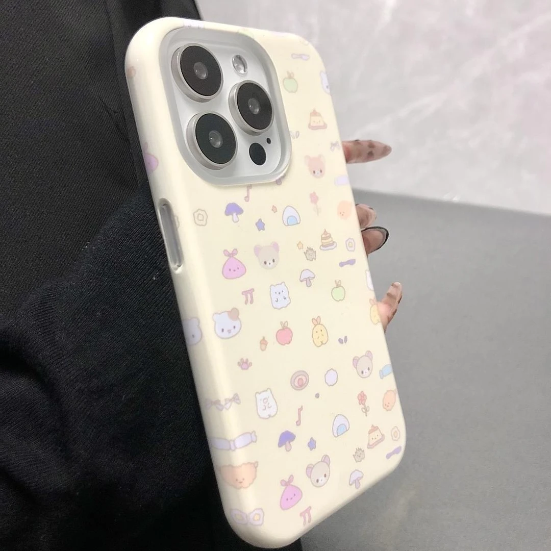 奶黄可爱小动物适用苹果17pro果冻二合一手机壳iPhone16/15高级14