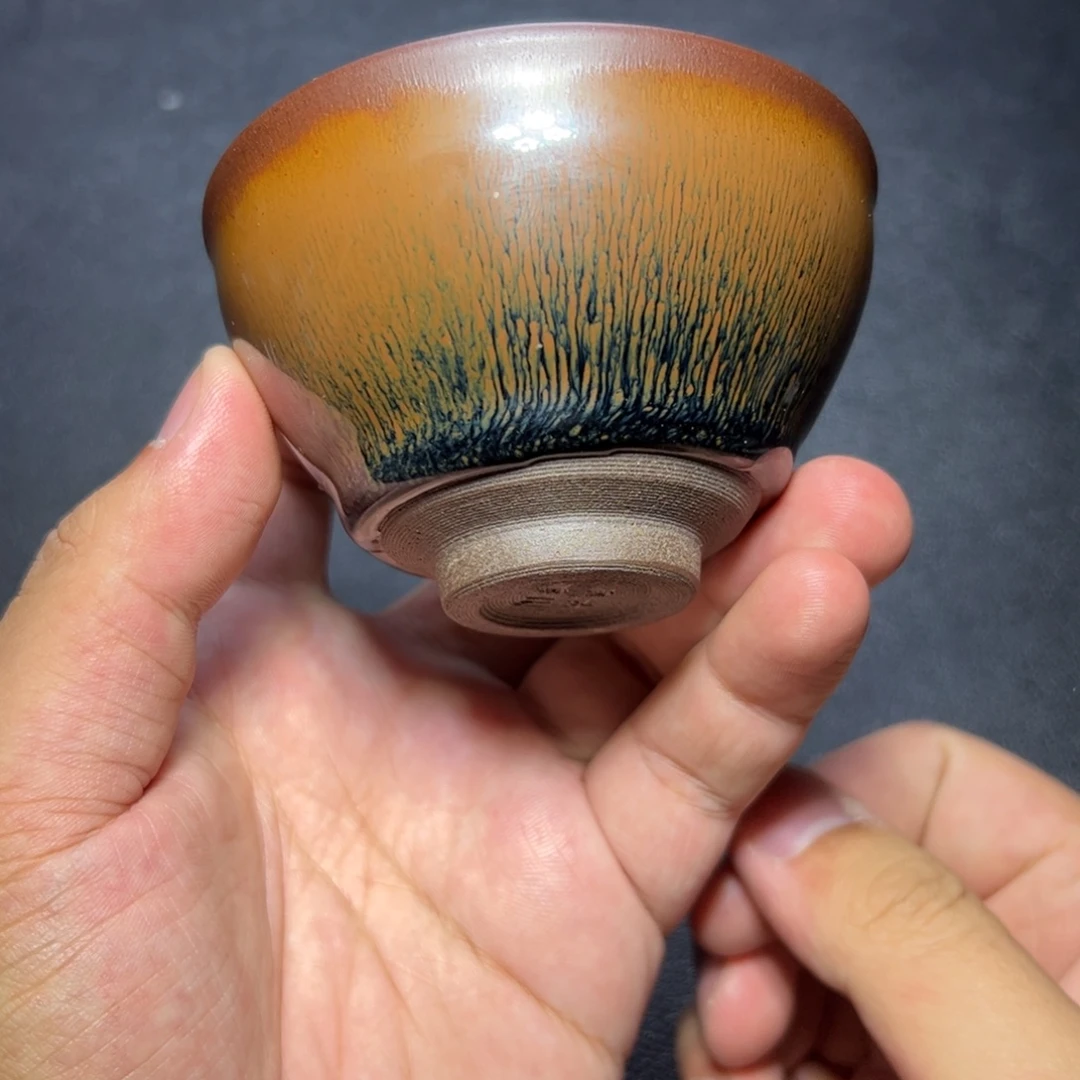 茶盏兔毫建窑建盏主人杯