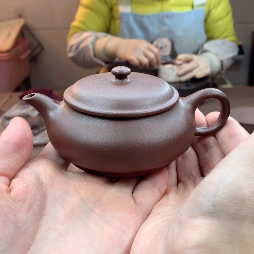 茶壶紫砂明炉 紫泥 140cc 周宜君