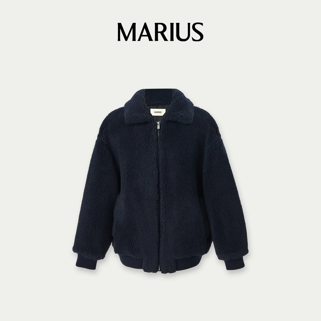 MARIUS-M-‘毛毛熊’经典泰迪复古小翻领外套