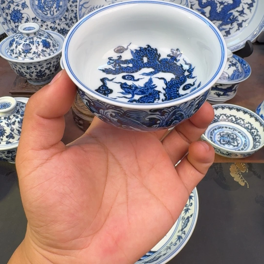 摆件龙纹江崖海水卢氏杯