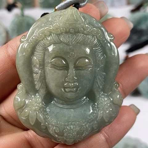 翡翠颈饰未镶嵌观音福利