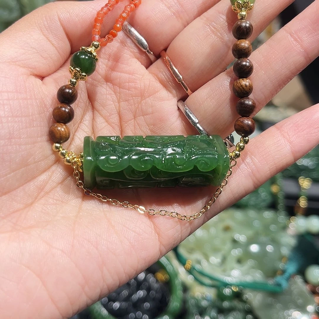 未镶嵌岫玉毛衣链