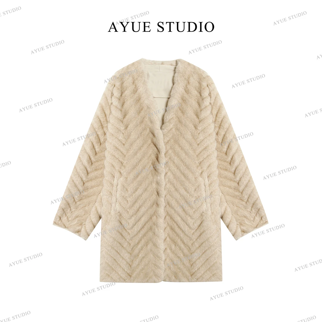 AYUE「晚宴」立体菱纹压褶短款平替外套2197