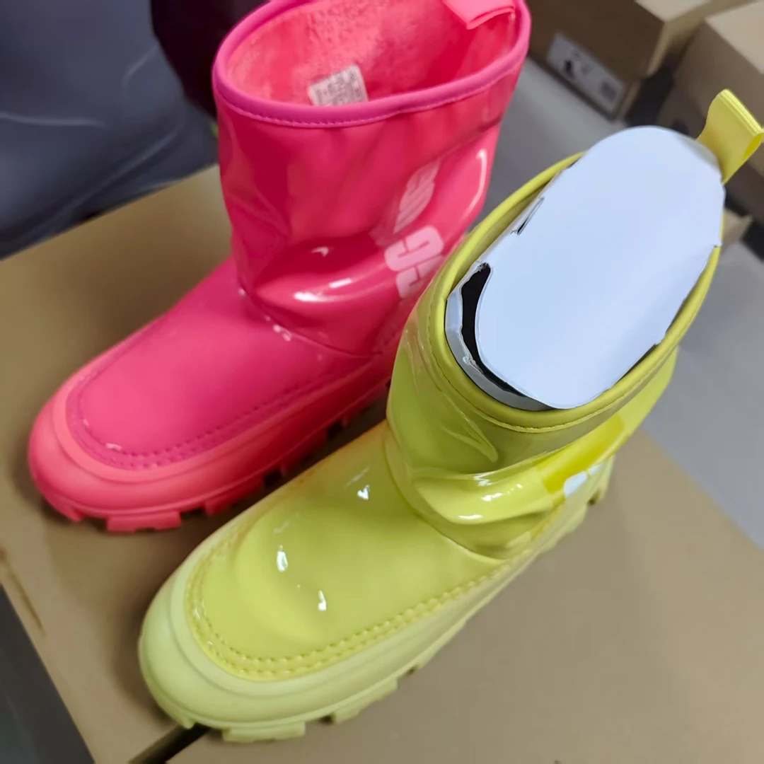 民族风厚底常规款四季中帮防水水鞋加绒雨鞋森系-YP-698
