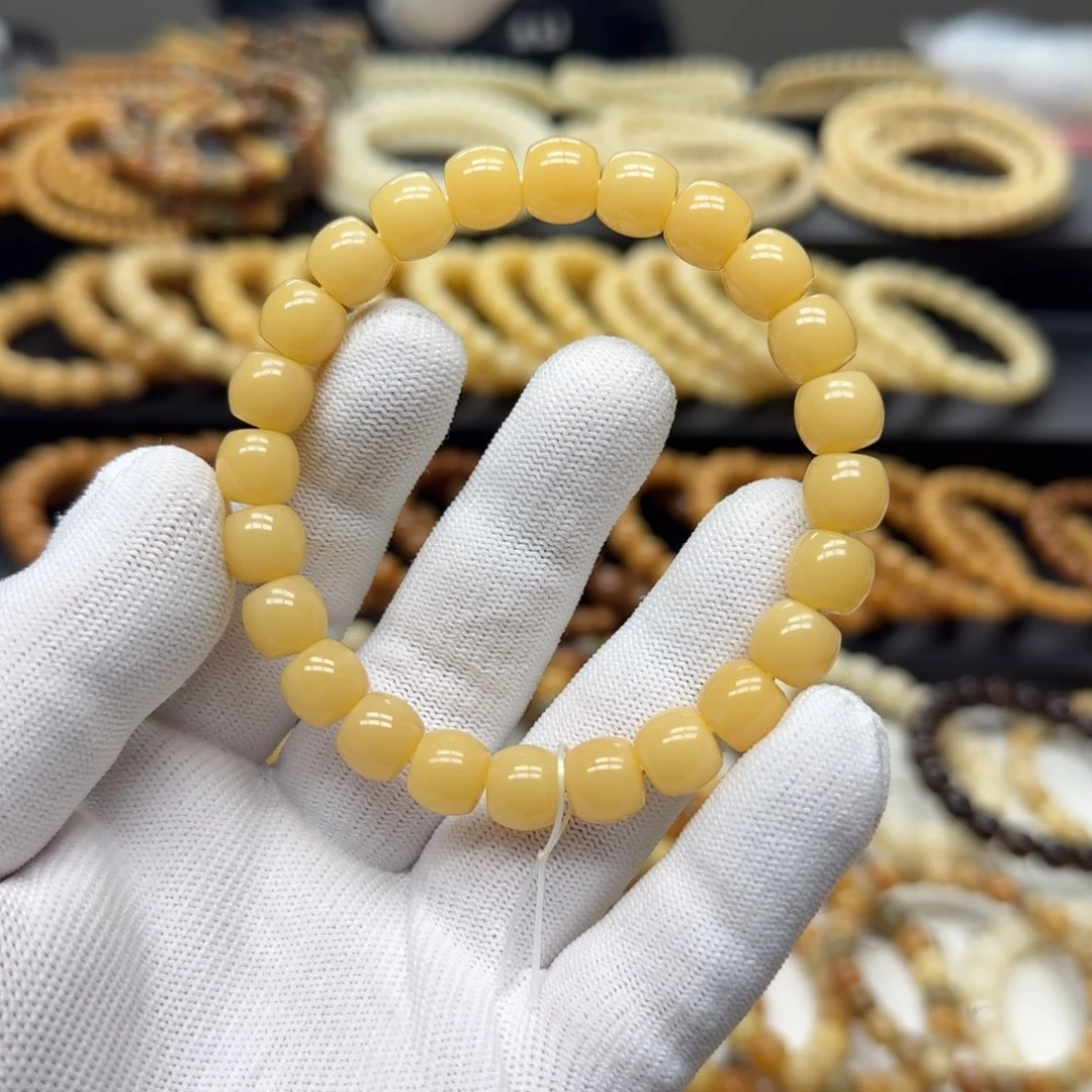 菩提根/象牙果手串9×10 鼓珠 10年 精工