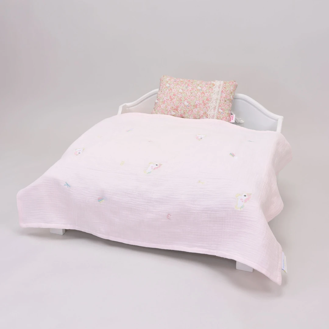 独角兽系列 奶油独角兽刺绣宠物空调被四季包被宠物盖毯