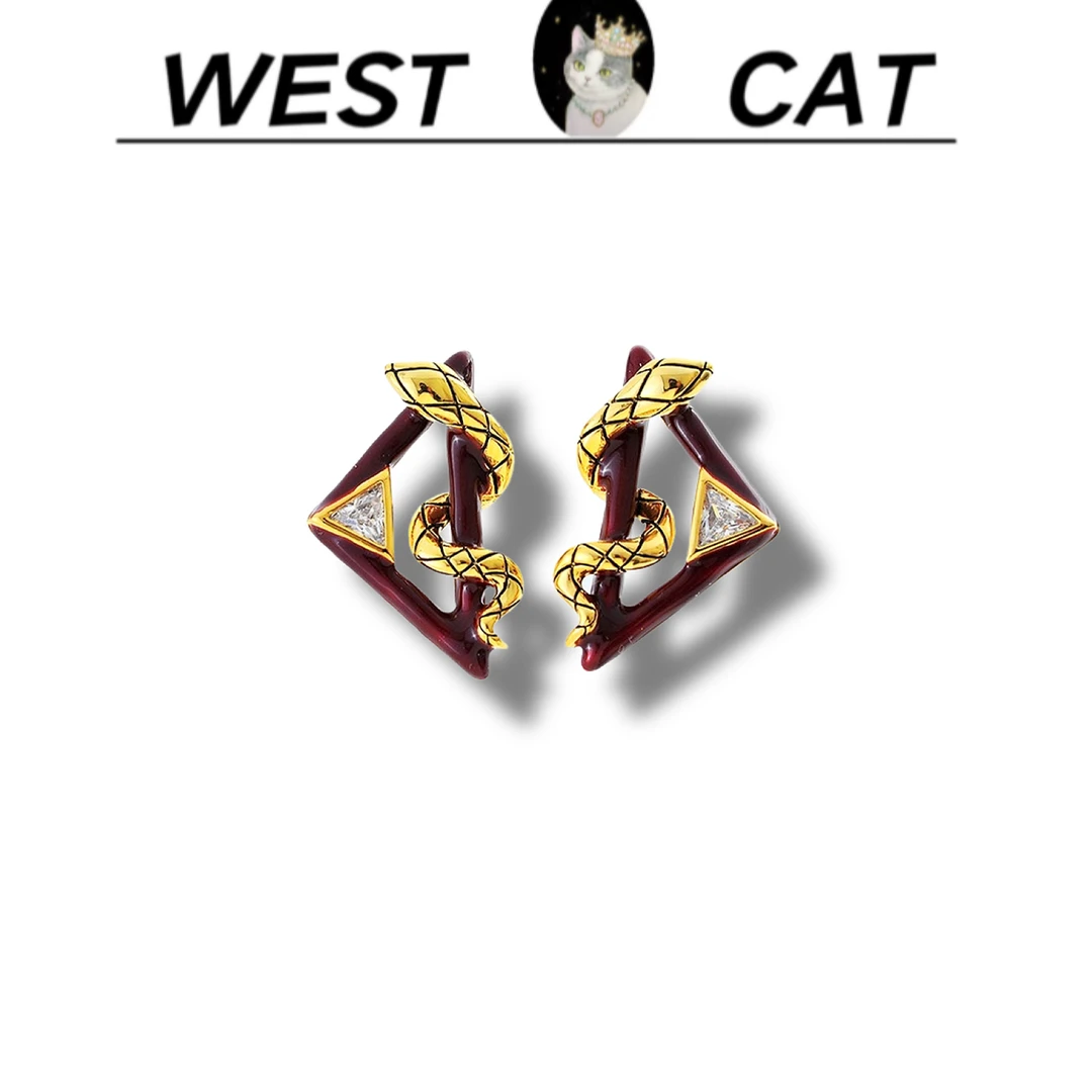 铜合金耳饰 外货高品高奢耳钉V-8155