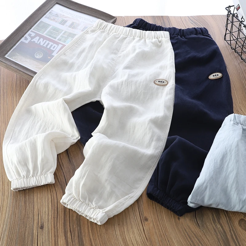 男童夏季新款防蚊裤长裤中大童束口空调裤休闲百搭时尚好穿6186