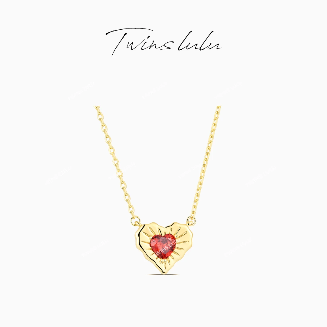 TWINS LULU 流光风 秋上新氛围感锁骨链爱心项链首饰女款TSJ9404