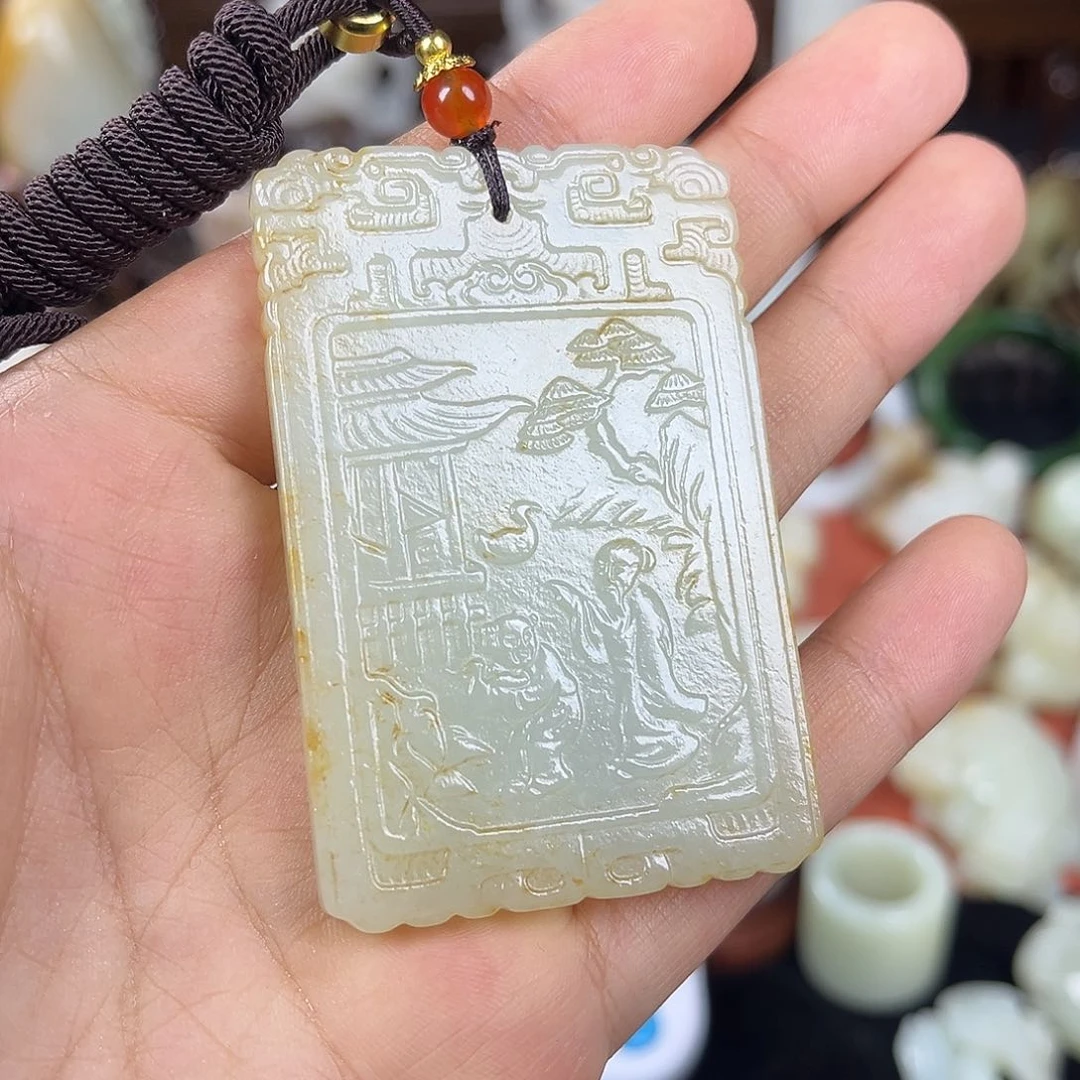 和田玉未镶嵌挂件