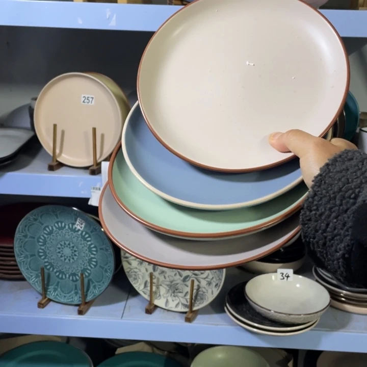 瓷4只高温釉下彩陶瓷餐具