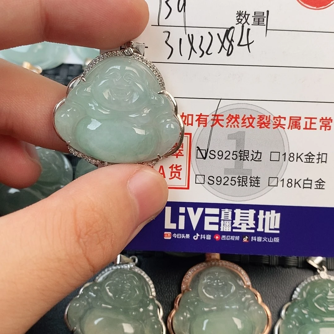 翡翠银S925镶嵌颈饰
