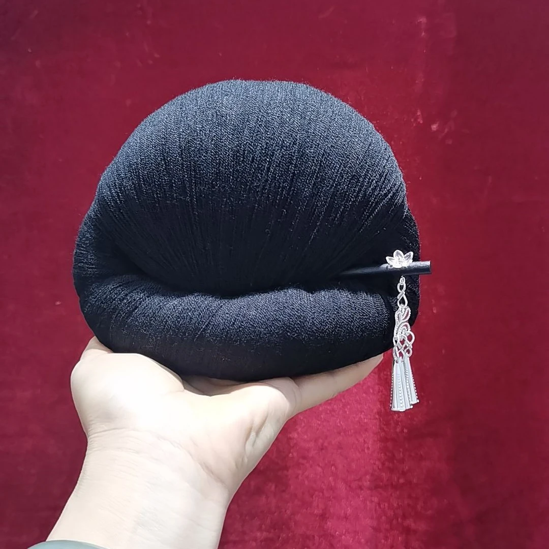 少数民族侗族苗族毛线揪揪头饰表演专用穿戴方便