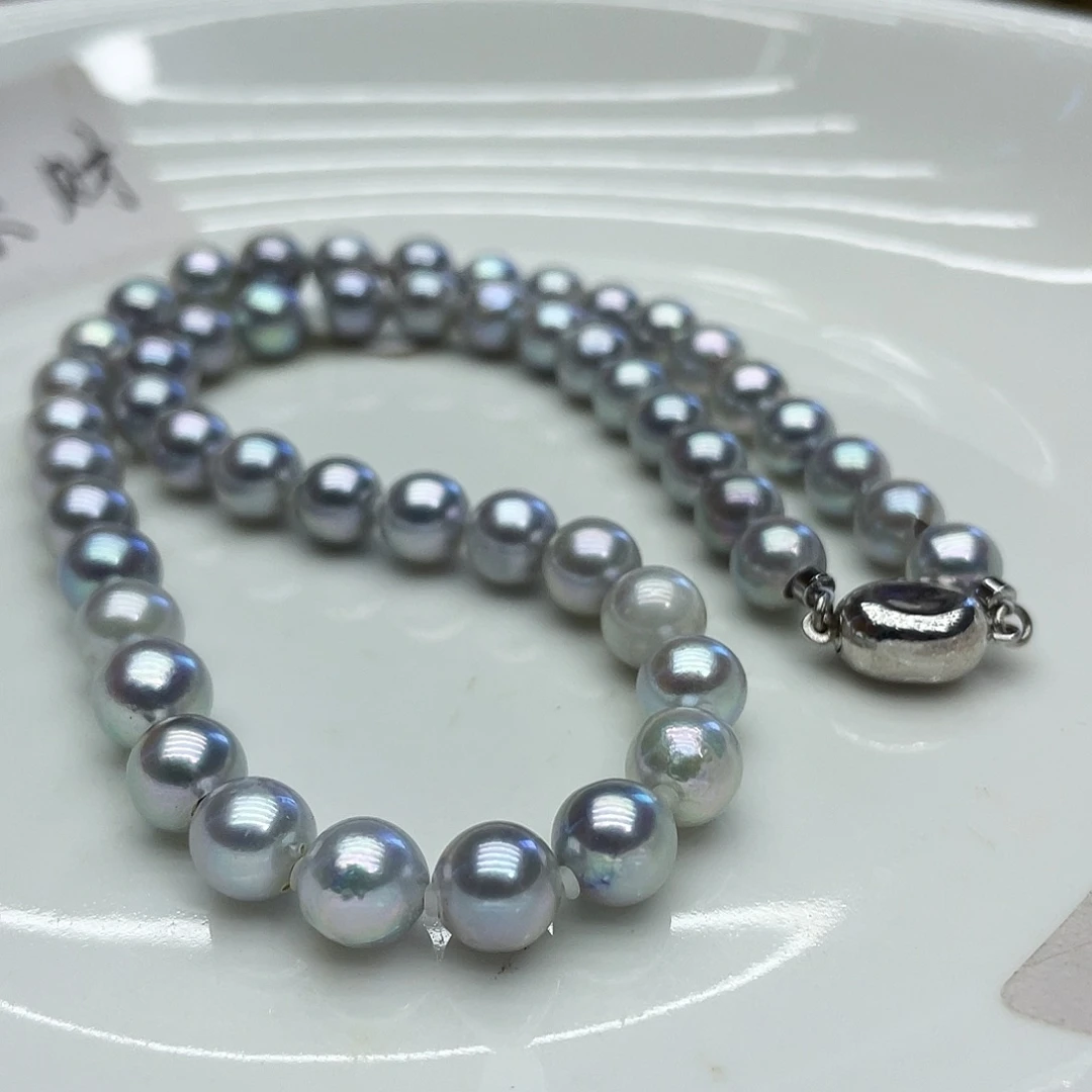 海水珍珠银S925镶嵌颈饰