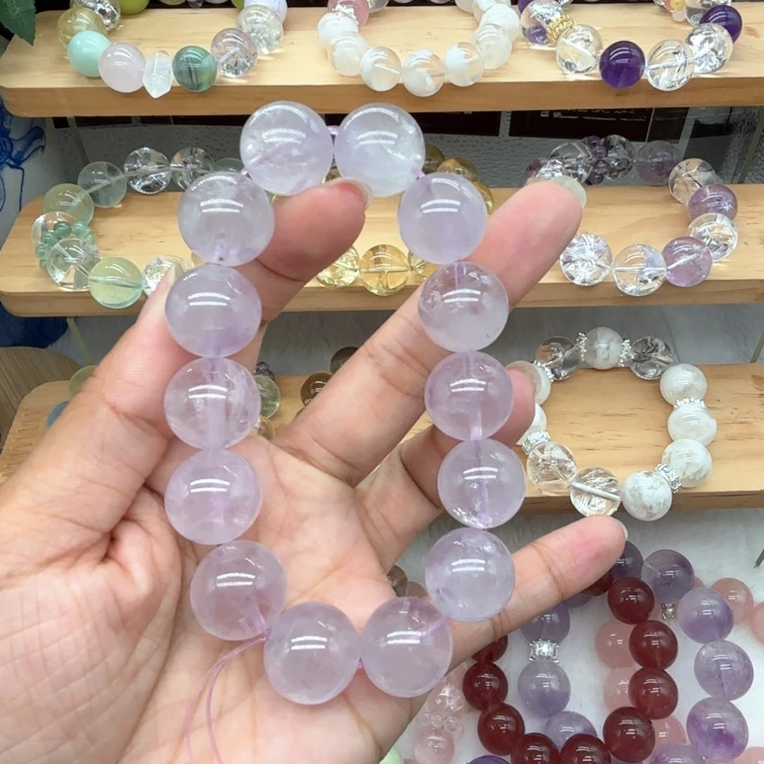 手链银S925镶嵌烟晶