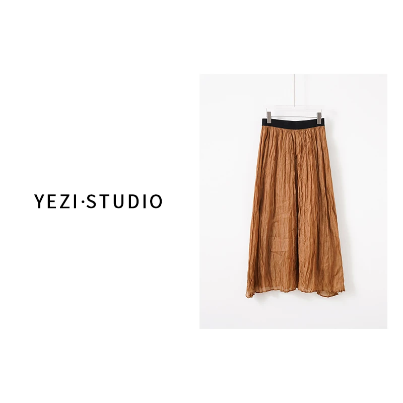 【氧-气-百褶裙】里外22d桑蚕丝高品质很轻盈百褶半裙25233025-5/18