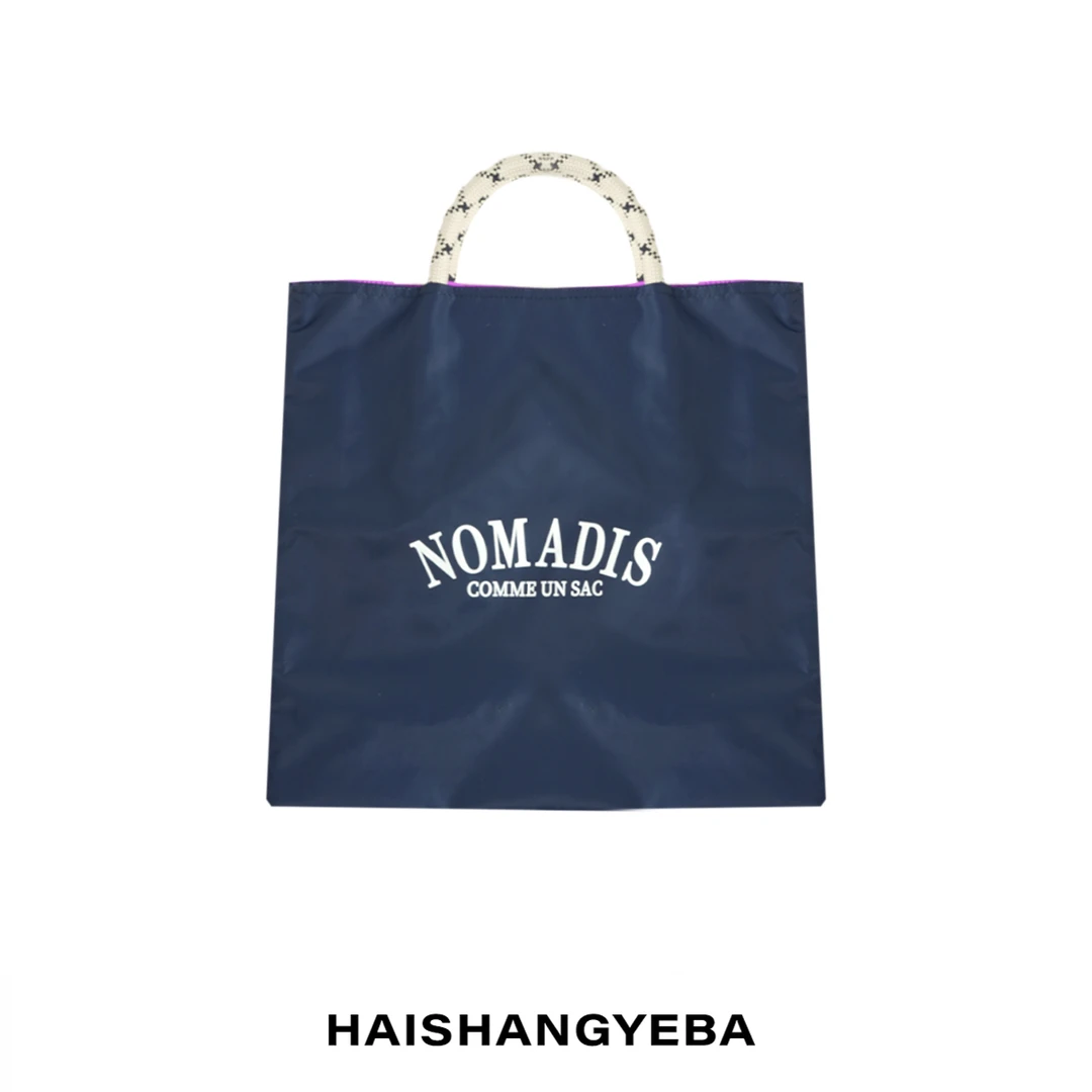 【海上叶爸】新款2025夏季百搭尼龙通勤大容量字母单肩托特包