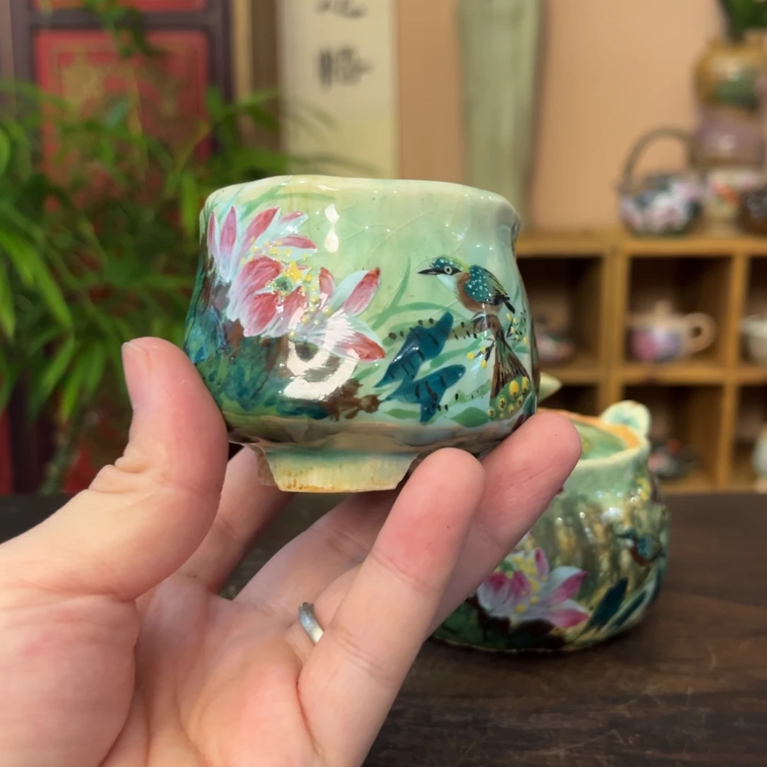 幺***秀柴烧手工手绘陶瓷