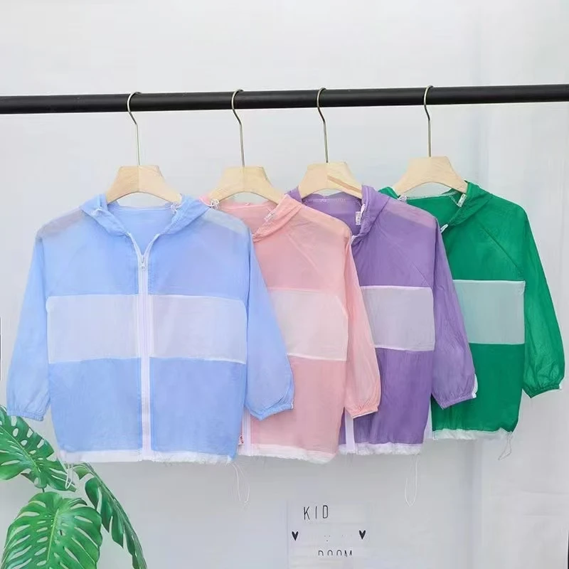 5056男女童防晒衣服夏装洋气女孩夏季宽松男大童外套薄款
