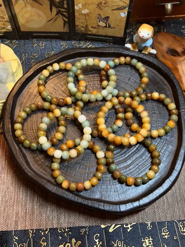 非金属木质手链 汉堡菩提手串12mm（找客服或啵间选）默认微瑕慎选