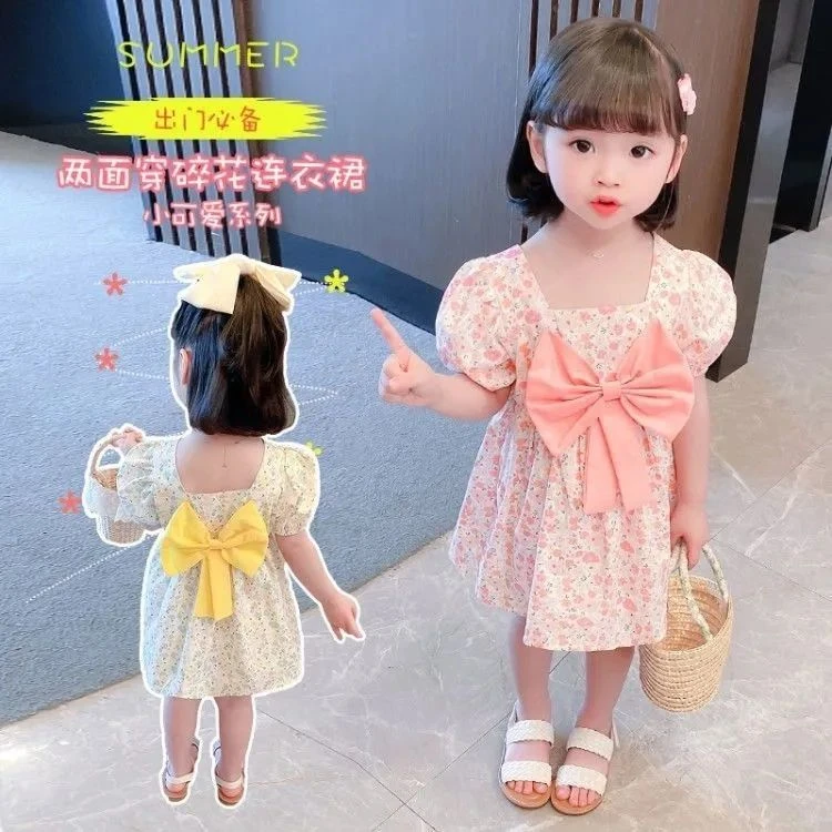 2025新款夏季时髦碎花连衣裙洋气时尚小女孩韩版宝宝裙