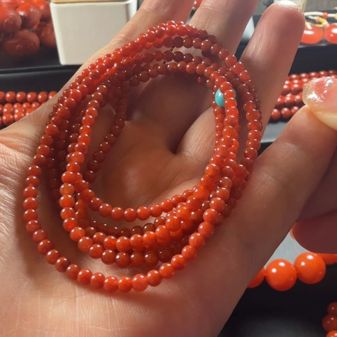 手串未镶嵌南红玛瑙幽**转