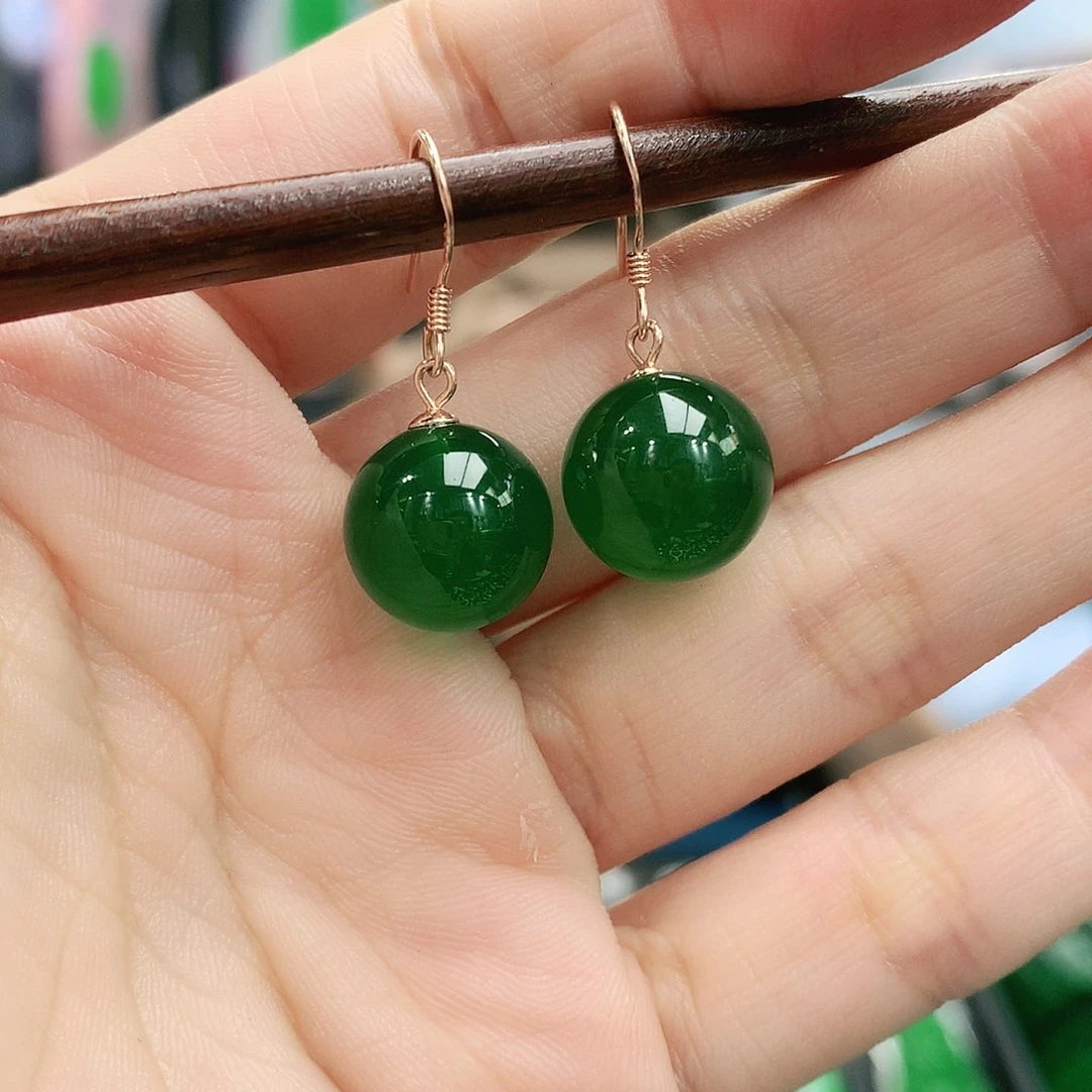 银S925镶嵌耳坠玛瑙/玉髓