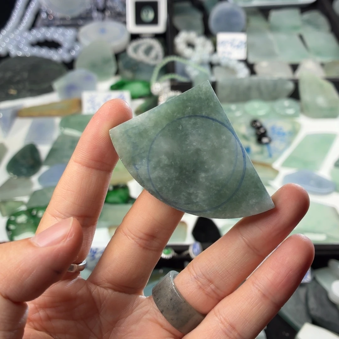 定制翡翠未镶嵌天然缅甸翡翠a货糯种包工平安扣31mm